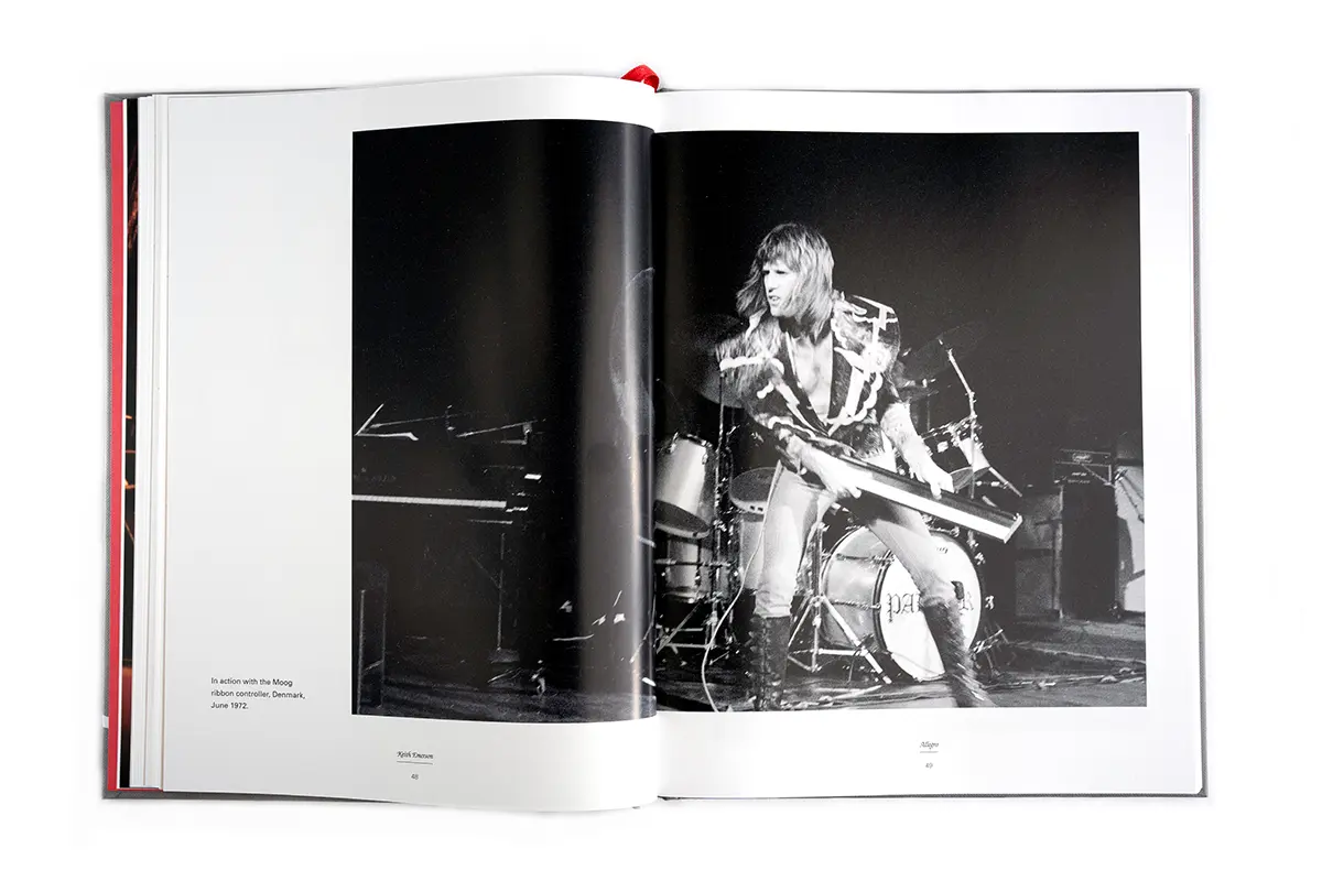 Spread from Keith Emerson: The Official Illustrated History by Chris Welch, published by Rocket 88